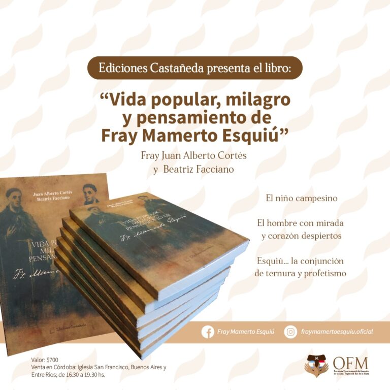 El nuevo libro de Fray Mamerto Esquiú